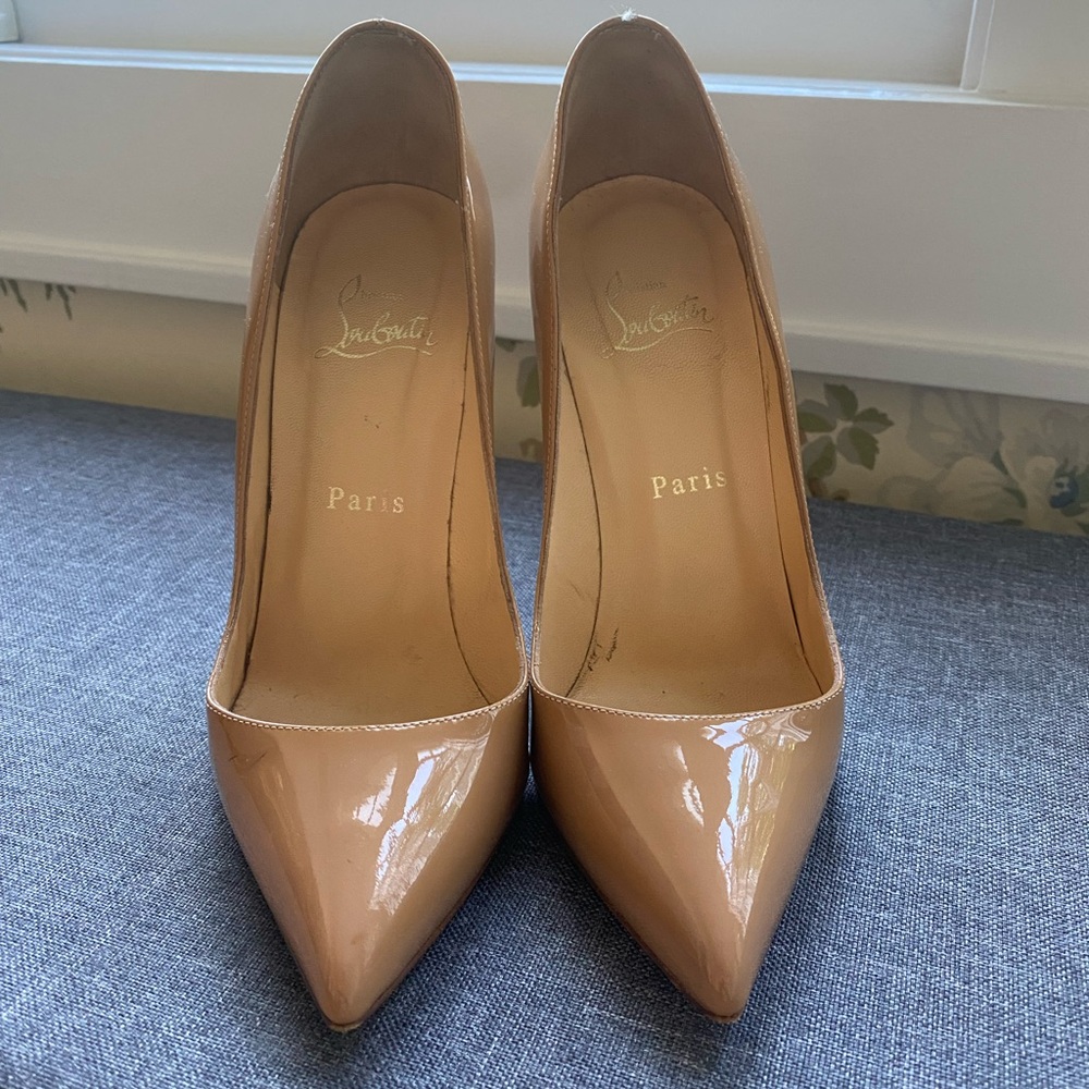 Christian Louboutin Beige Patent Heels